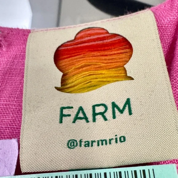 FARM Rio Linen Cut Out pink Midi Dress xs - Picture 6 of 7